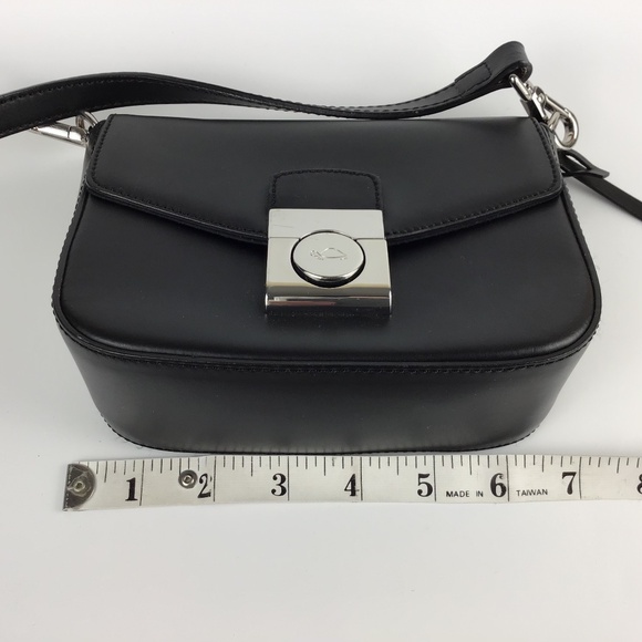 NWOT Italian Black Leather Bag - Picture 15 of 16